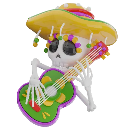 Tocar la guitarra  3D Icon