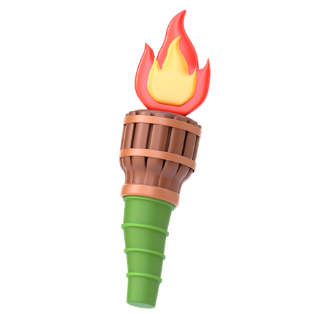 Tocha de bambu  3D Icon