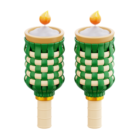 Tocha de bambu  3D Icon