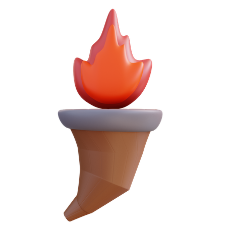 Tocha de madeira  3D Icon