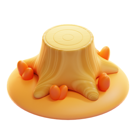 Toco de árvore  3D Icon