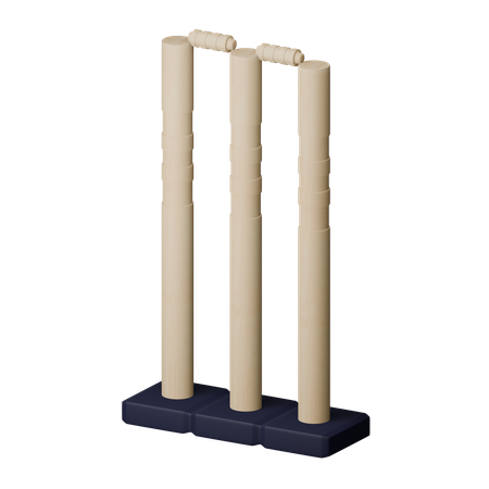 Toco de críquete  3D Icon