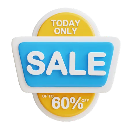 3 D Today Sale 60 Percent 3D Icon