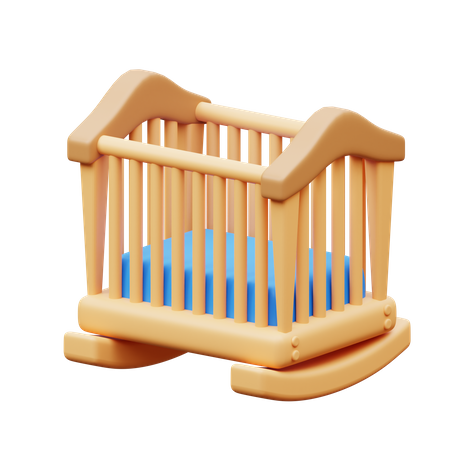 Toddler Bed 3D Icon