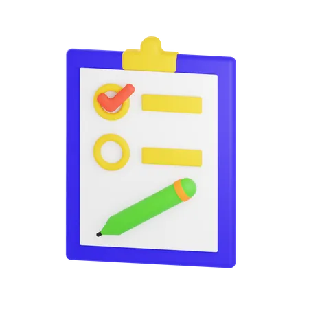 Todo list  3D Illustration