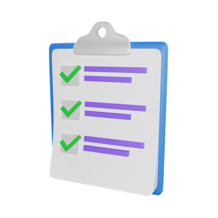 Todo List Right  3D Icon