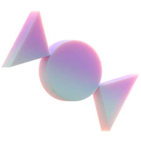 Forma abstracta de caramelo  3D Icon