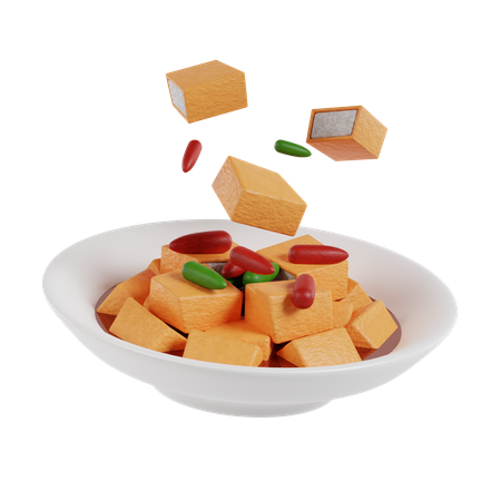 ゲジロット豆腐  3D Icon