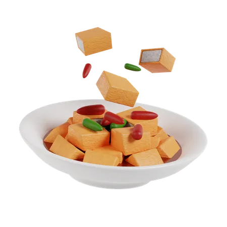 Gejrot Tofu  3D Icon