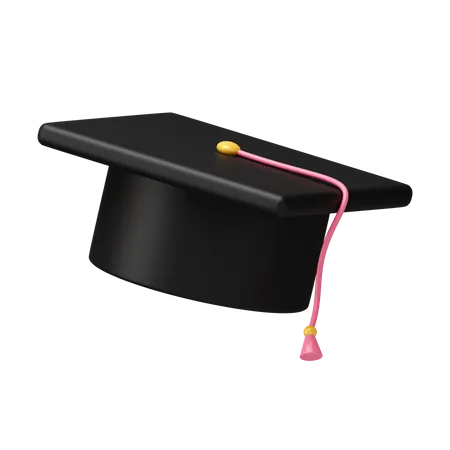 3 D Mortarboard Minimal School Icon Isolated On Background Icon Symbol Clipping Path 3 D Render Illustration 3D Icon
