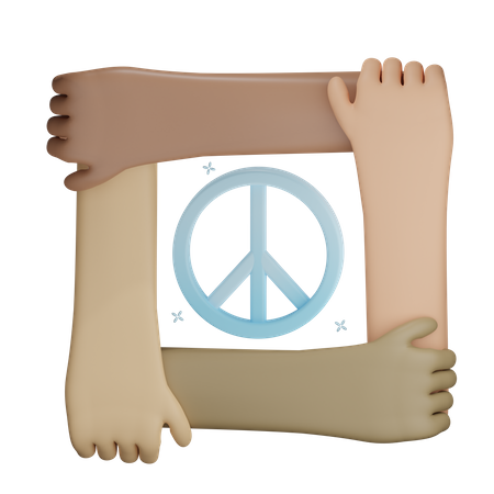 Together For Peace  3D Icon