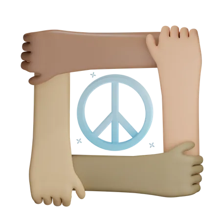 Together For Peace  3D Icon