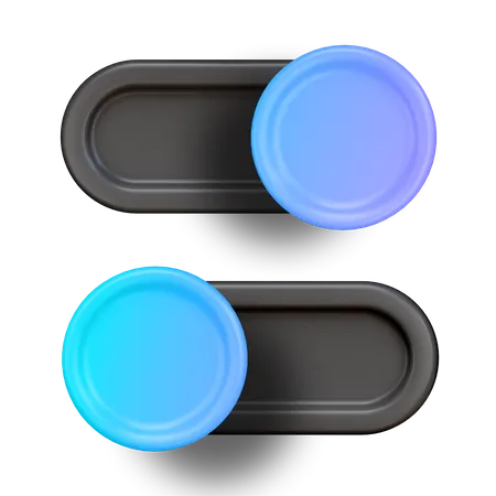 Toggle Button 3D Illustration