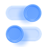 3d toggle button logo