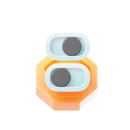 Toggle Button  3D Icon
