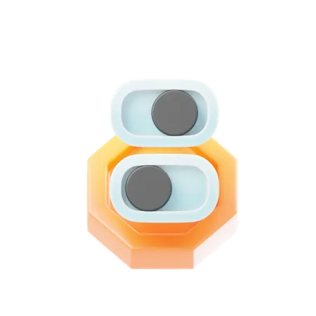 Toggle Button  3D Icon