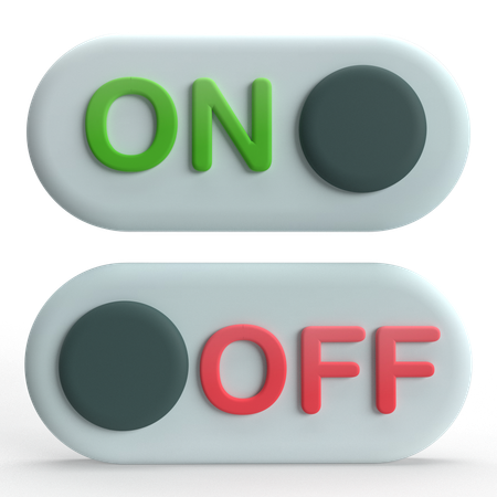 Toggle Button  3D Icon