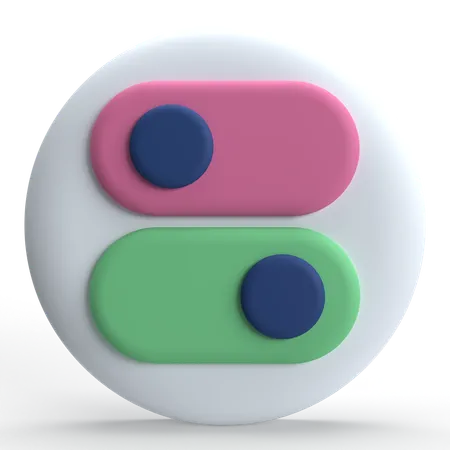 Toggle Button  3D Icon