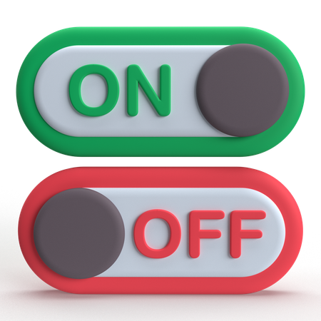 Toggle Button  3D Icon