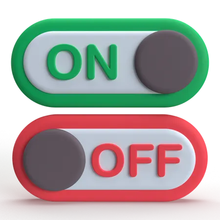 Toggle Button  3D Icon