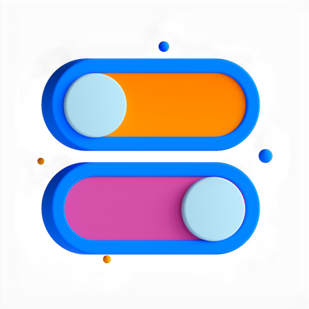 Toggle Button  3D Icon