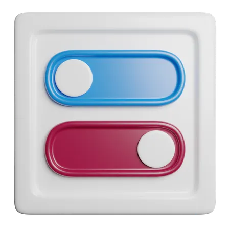 Toggle Button  3D Icon