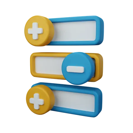 Toggle Button  3D Icon