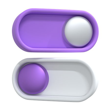 Toggle Button  3D Illustration