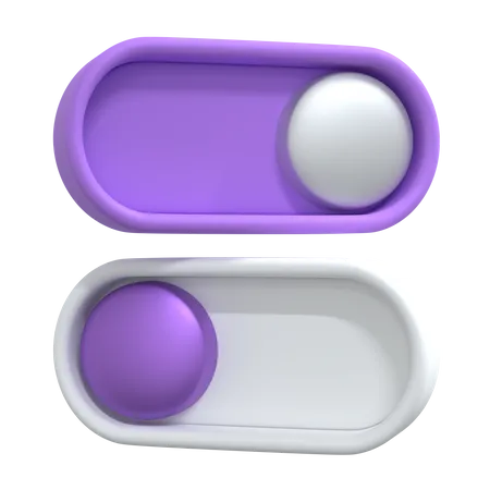 Toggle Button  3D Illustration