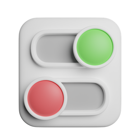 Toggle Button 3D Icon