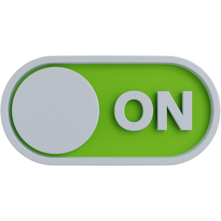 Toggle Button On  3D Icon