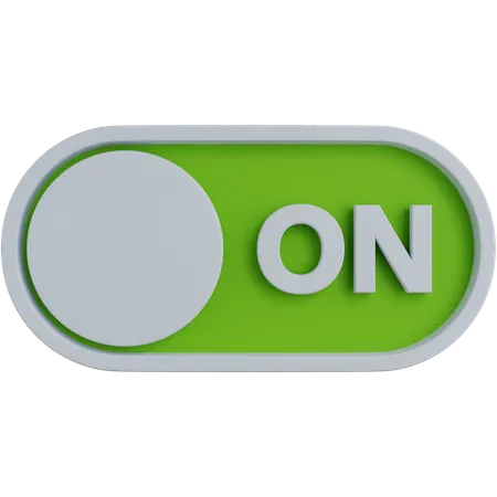Toggle Button On  3D Icon