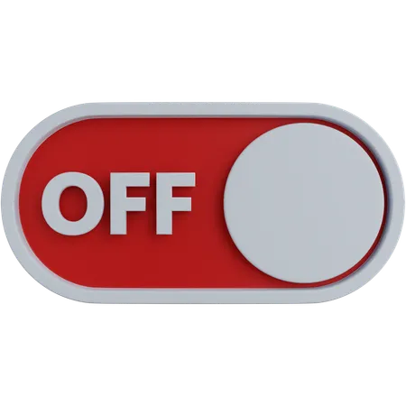Toggle Off Button  3D Icon