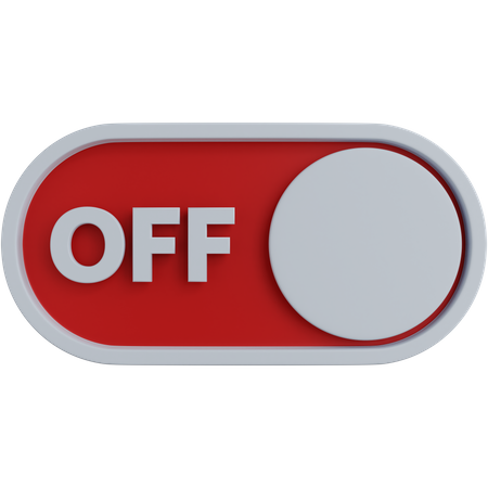 Toggle Off Button  3D Icon