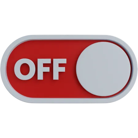 Toggle Off Button  3D Icon