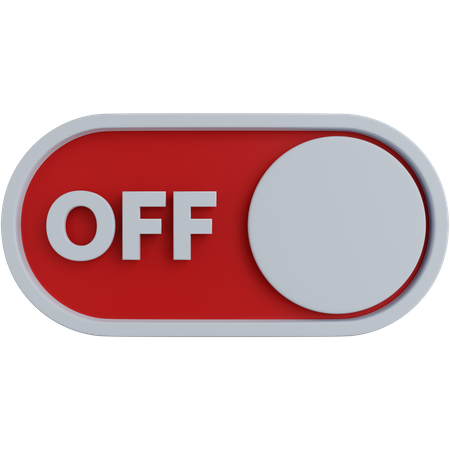 Toggle Off Button 3D Icon