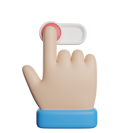 Toggle Off Gesture  3D Icon