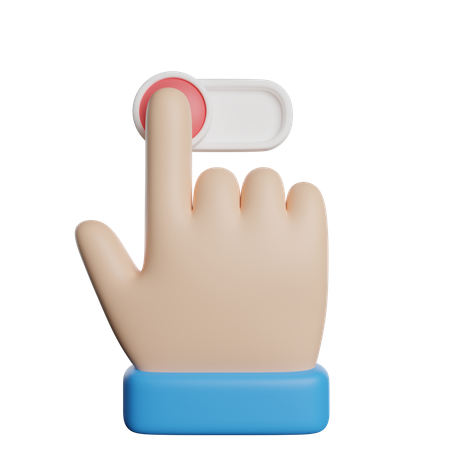 Toggle Off Gesture 3D Icon