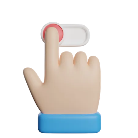 Toggle Off Gesture 3D Icon