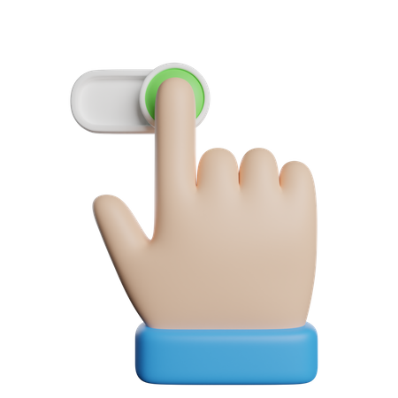 Toggle On Gesture  3D Icon