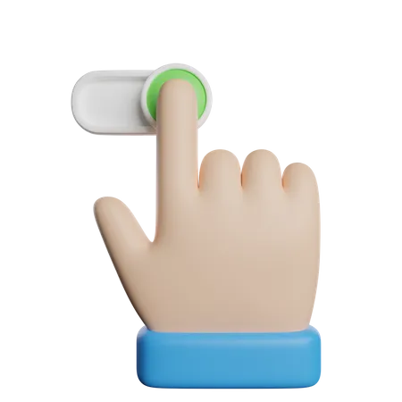 Toggle On Gesture  3D Icon