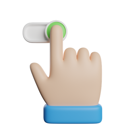 Toggle On Gesture 3D Icon