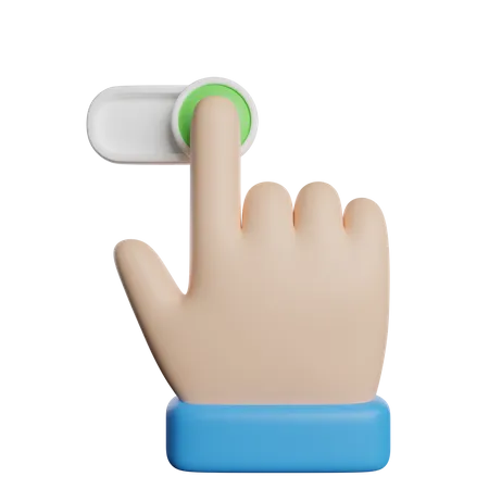 Toggle On Gesture 3D Icon
