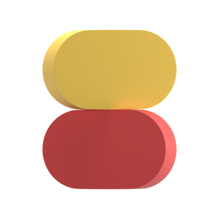 Toggle Rectangles  3D Icon