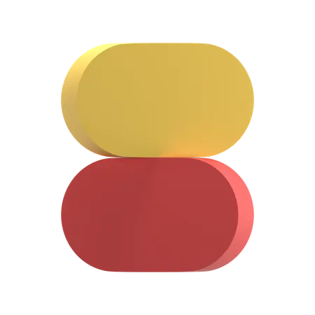 Toggle Rectangles  3D Icon