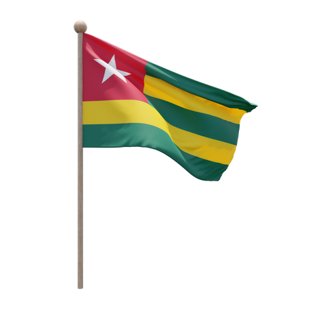 Mât de drapeau togolais  3D Icon