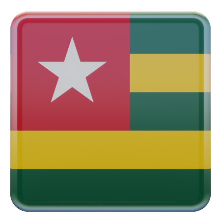 Togo Square Flag  3D Icon