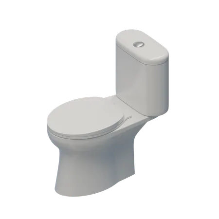 Close Coupled Toilet 3 D Design 3D Icon