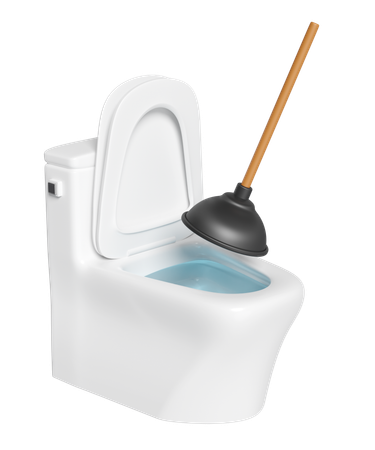 Toilet Cleaning  3D Icon