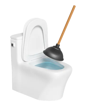 Toilet Cleaning  3D Icon